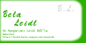 bela leidl business card